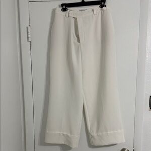 Stradivarius Cream Wide-Leg Trousers